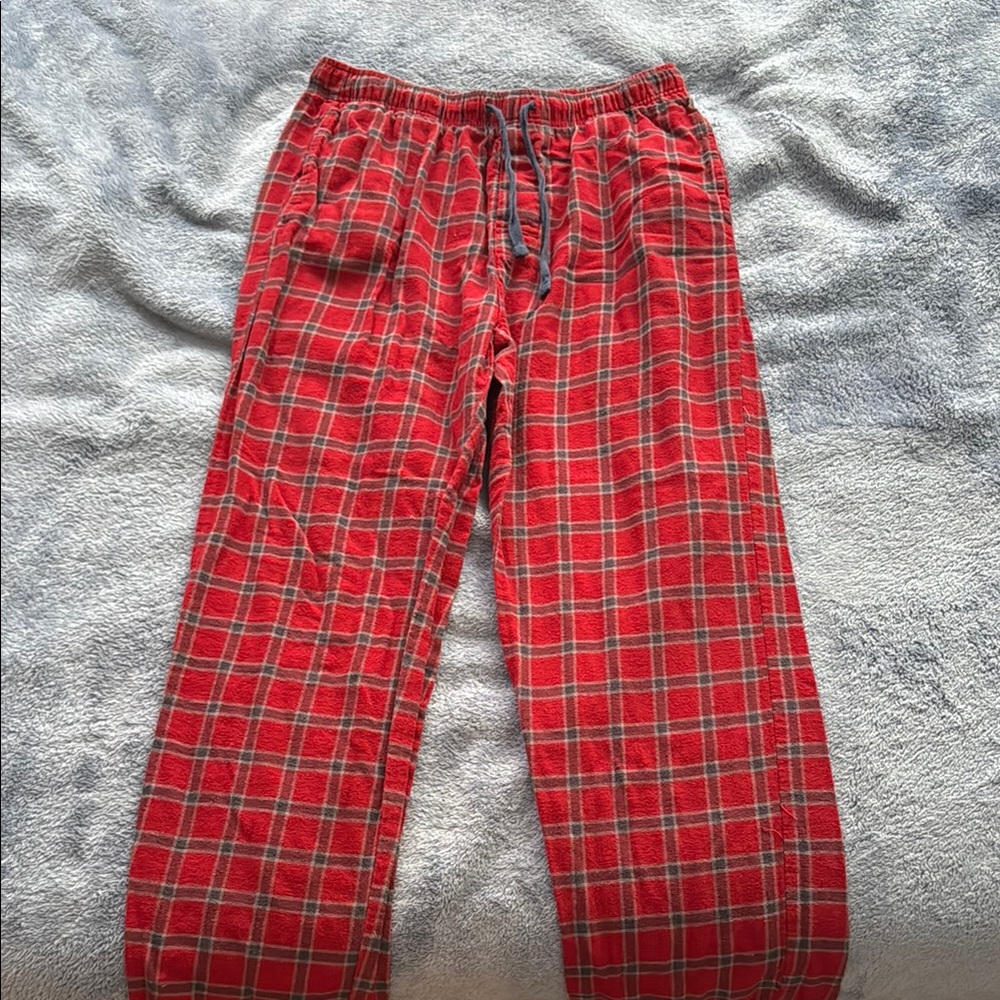 Men's Red Plaid Pants